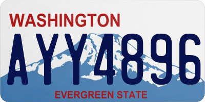 WA license plate AYY4896