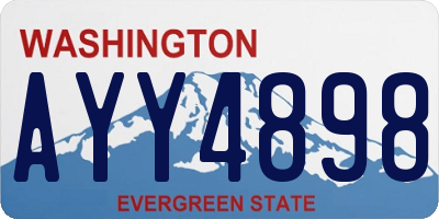 WA license plate AYY4898