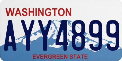 WA license plate AYY4899