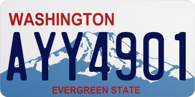 WA license plate AYY4901