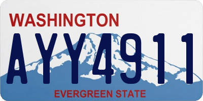 WA license plate AYY4911