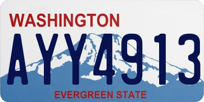 WA license plate AYY4913