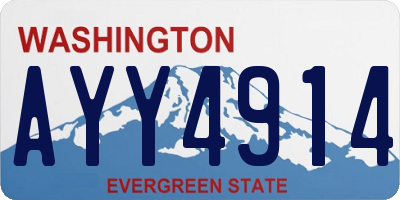 WA license plate AYY4914