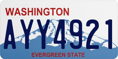 WA license plate AYY4921