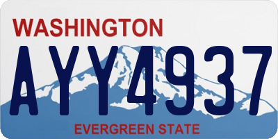 WA license plate AYY4937