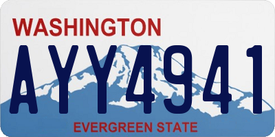 WA license plate AYY4941