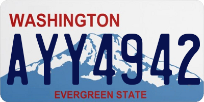 WA license plate AYY4942