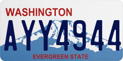 WA license plate AYY4944