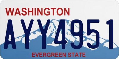 WA license plate AYY4951