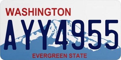 WA license plate AYY4955