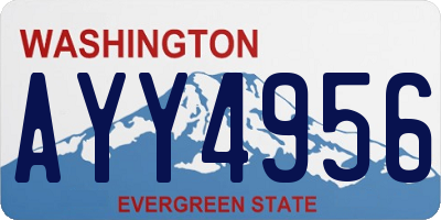 WA license plate AYY4956