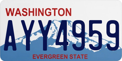 WA license plate AYY4959