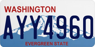 WA license plate AYY4960