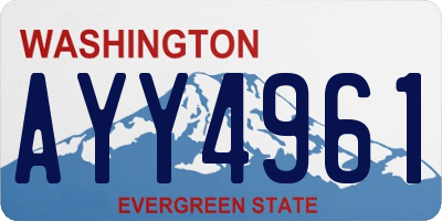 WA license plate AYY4961