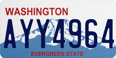 WA license plate AYY4964