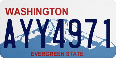 WA license plate AYY4971