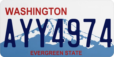 WA license plate AYY4974