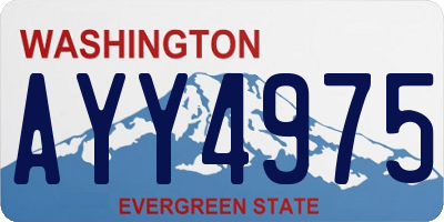 WA license plate AYY4975