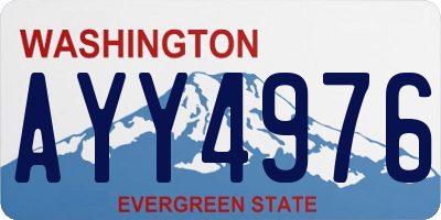 WA license plate AYY4976