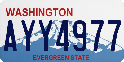 WA license plate AYY4977