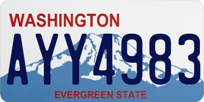 WA license plate AYY4983