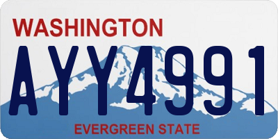 WA license plate AYY4991