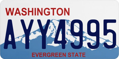 WA license plate AYY4995