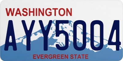 WA license plate AYY5004