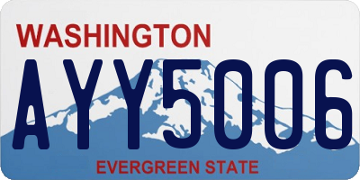 WA license plate AYY5006