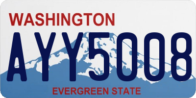 WA license plate AYY5008