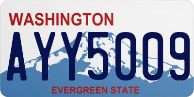 WA license plate AYY5009