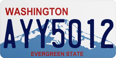 WA license plate AYY5012