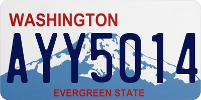 WA license plate AYY5014