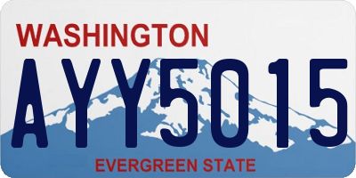 WA license plate AYY5015