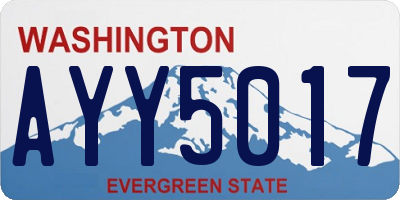 WA license plate AYY5017