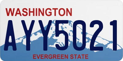 WA license plate AYY5021