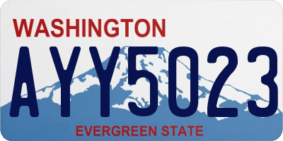 WA license plate AYY5023