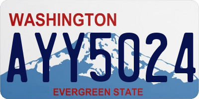 WA license plate AYY5024