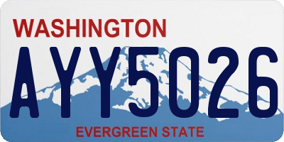 WA license plate AYY5026