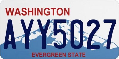 WA license plate AYY5027