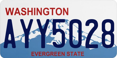 WA license plate AYY5028