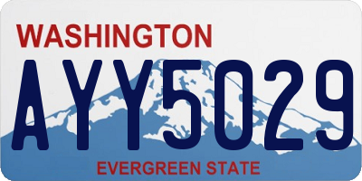 WA license plate AYY5029