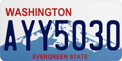 WA license plate AYY5030