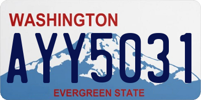 WA license plate AYY5031