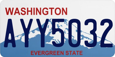 WA license plate AYY5032