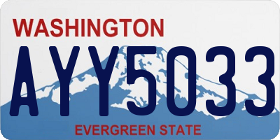 WA license plate AYY5033