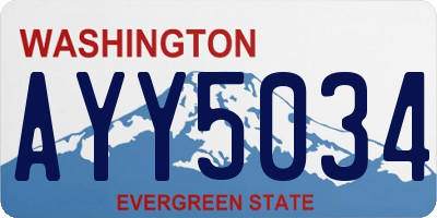 WA license plate AYY5034