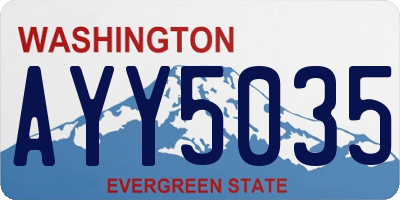 WA license plate AYY5035