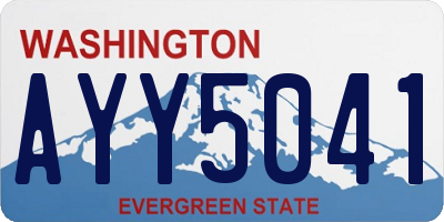 WA license plate AYY5041