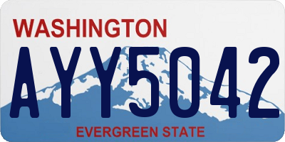 WA license plate AYY5042